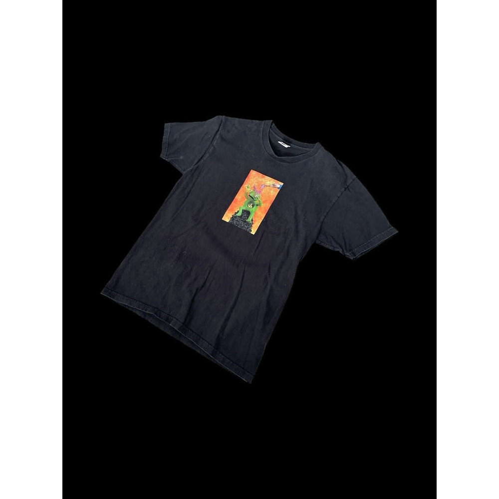 Vtg‎ Supreme Kermit T-Shirt Sz Large Black Back Hit Logo 2000's